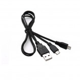 USB male to 2micro charge cable 